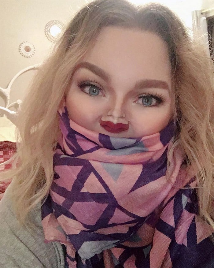 Esta pequena maquiagem para o rosto é a solução perfeita para uma máscara de coronavírus (37 fotos) 24