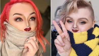 Esta pequena maquiagem para o rosto é a solução perfeita para uma máscara de coronavírus (37 fotos) 46