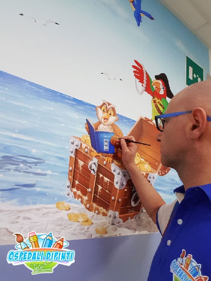 34 fotos de belos murais em hospitais do artista italiano que ajudam crianças e adultos 19