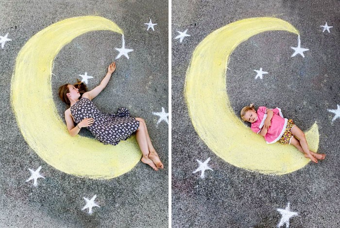 Mãe cria belos desenhos de giz em sua garagem, para criar aventuras durante a quarentena (30 fotos) 4