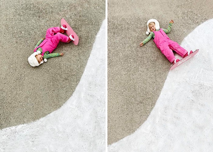 Mãe cria belos desenhos de giz em sua garagem, para criar aventuras durante a quarentena (30 fotos) 11