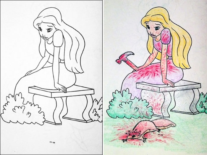 O que acontece quando adultos resolvem colorir livro de crianças (27 fotos) 13