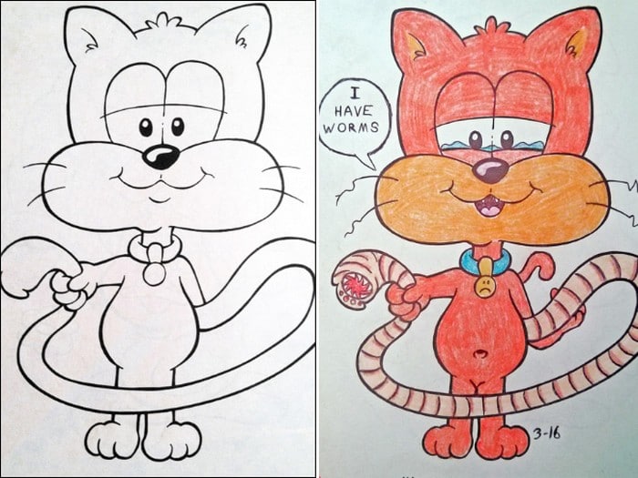 O que acontece quando adultos resolvem colorir livro de crianças (27 fotos) 19