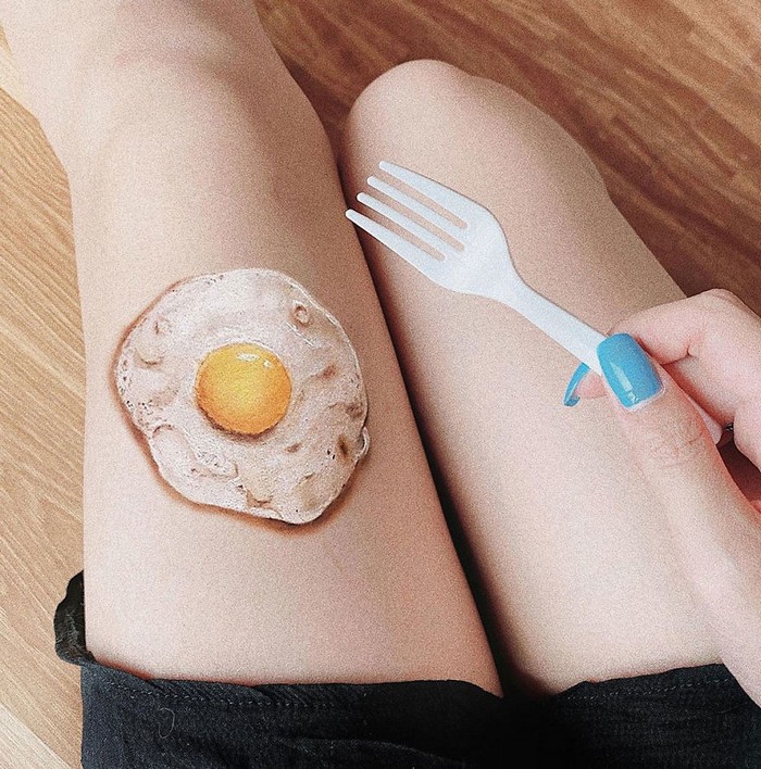 A maquiadora usa seu rosto e corpo como tela para criar ilusões de ótica alucinantes (25 fotos) 3