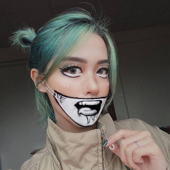 A maquiadora usa seu rosto e corpo como tela para criar ilusões de ótica alucinantes (25 fotos) 14