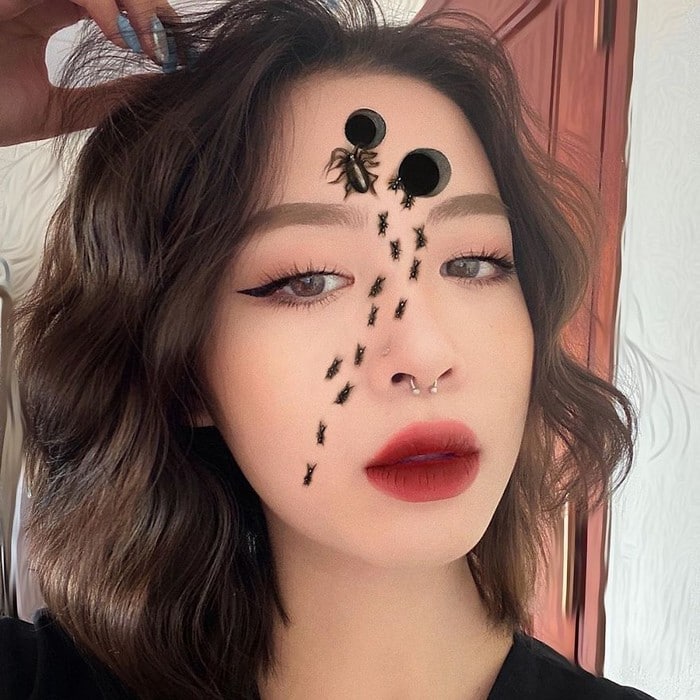 A maquiadora usa seu rosto e corpo como tela para criar ilusões de ótica alucinantes (25 fotos) 23