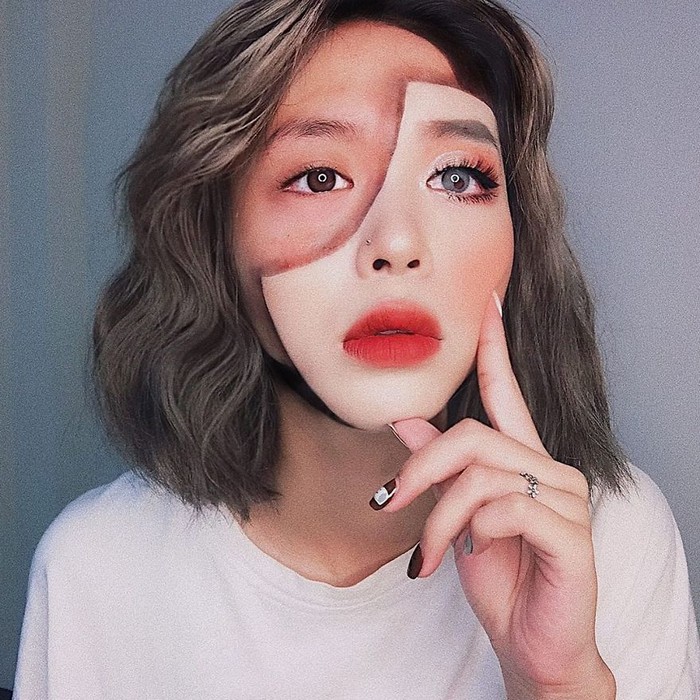 A maquiadora usa seu rosto e corpo como tela para criar ilusões de ótica alucinantes (25 fotos) 24