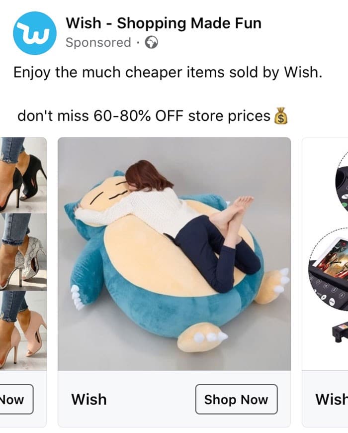 40 anúncios estranhos que não têm explicações do Wish 4