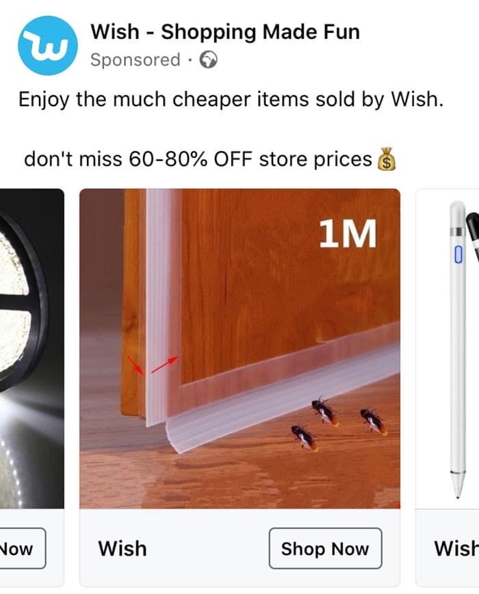 40 anúncios estranhos que não têm explicações do Wish 17
