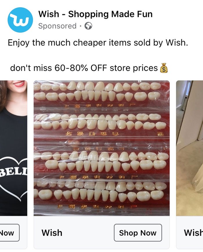 40 anúncios estranhos que não têm explicações do Wish 20