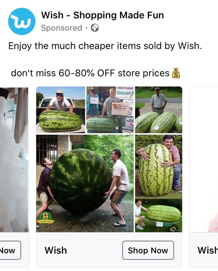 40 anúncios estranhos que não têm explicações do Wish 24
