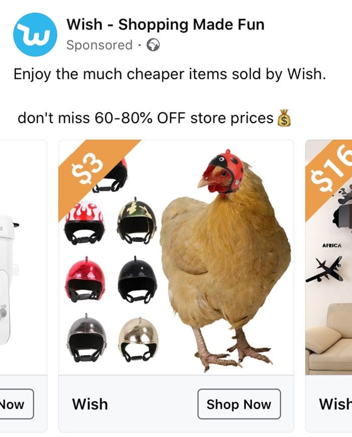40 anúncios estranhos que não têm explicações do Wish 30