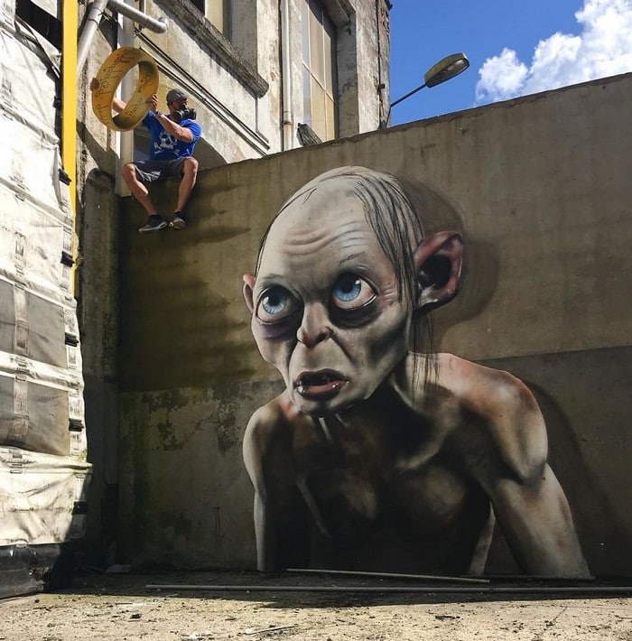 Artista de rua francês pinta grafite de criatura 3D (43 fotos) 9