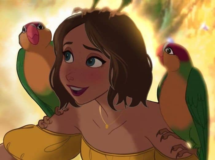 Artista recria as princesas da Disney para parecer modernas e se tornam virais no TikTok 16