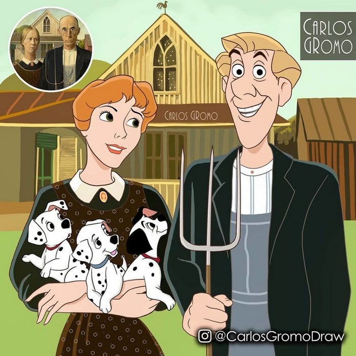 Artista reimagina 22 pinturas famosas com personagens da Disney 6