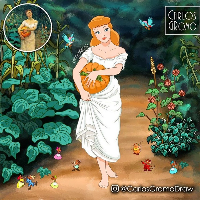 Artista reimagina 22 pinturas famosas com personagens da Disney 9
