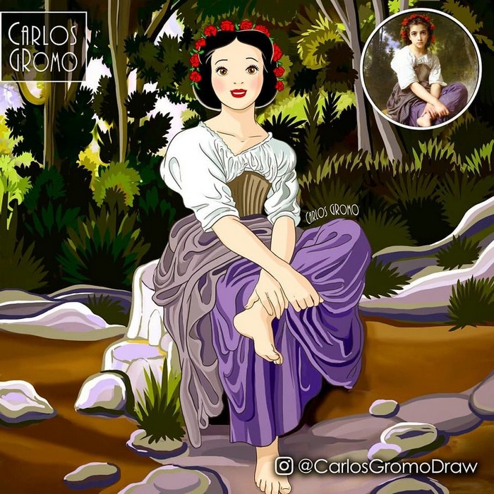 Artista reimagina 22 pinturas famosas com personagens da Disney 10