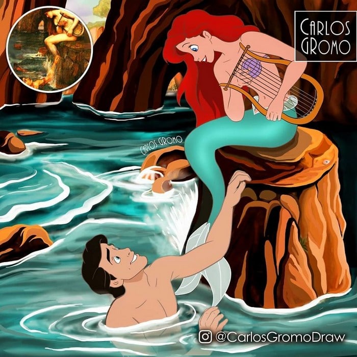 Artista reimagina 22 pinturas famosas com personagens da Disney 11