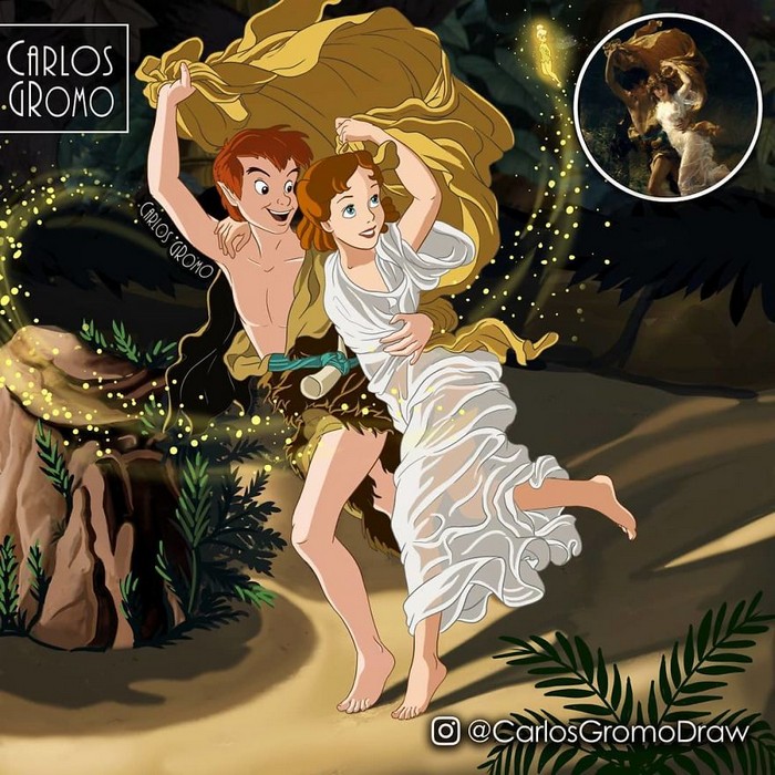 Artista reimagina 22 pinturas famosas com personagens da Disney 13