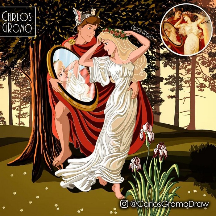 Artista reimagina 22 pinturas famosas com personagens da Disney 14