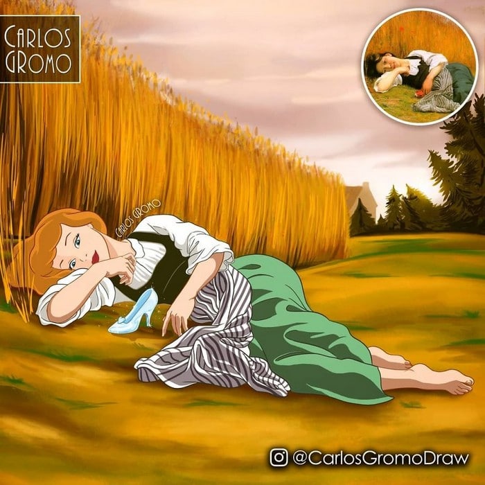 Artista reimagina 22 pinturas famosas com personagens da Disney 16