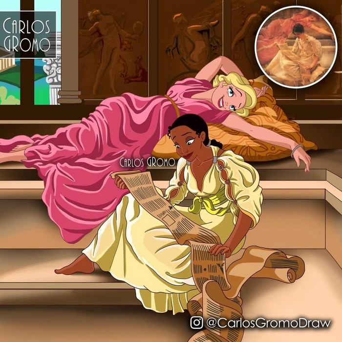 Artista reimagina 22 pinturas famosas com personagens da Disney 19