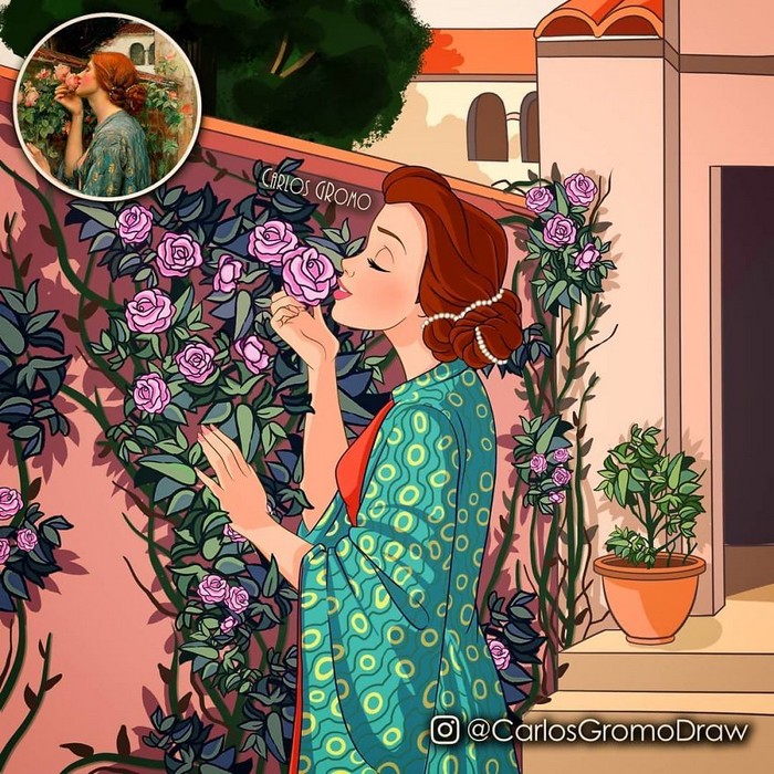 Artista reimagina 22 pinturas famosas com personagens da Disney 20