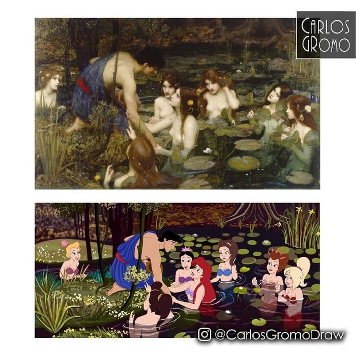 Artista reimagina 22 pinturas famosas com personagens da Disney 21