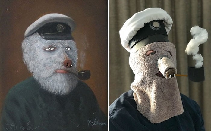 Grupo do Facebook recria obras de arte durante isolamento social (34 fotos) 26