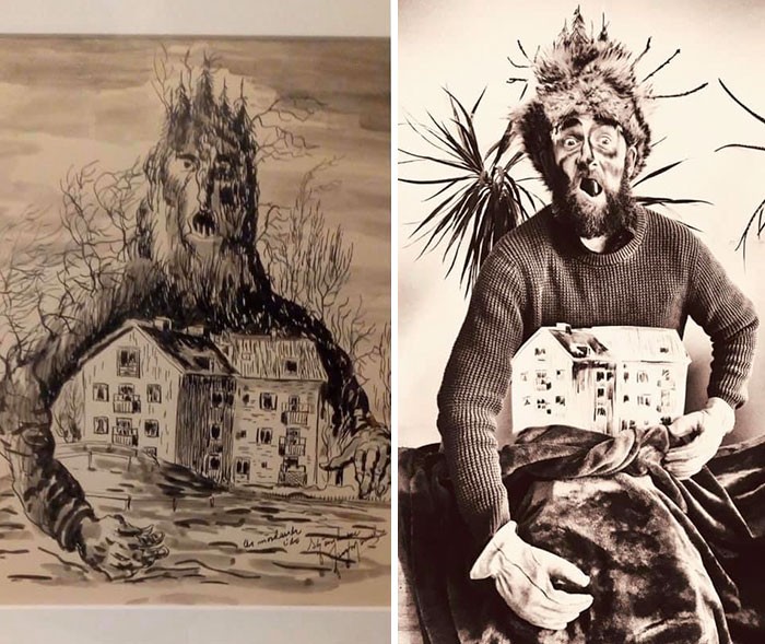 Grupo do Facebook recria obras de arte durante isolamento social (34 fotos) 28