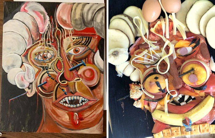 Grupo do Facebook recria obras de arte durante isolamento social (34 fotos) 34