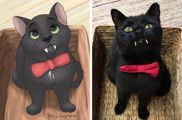 Ilustrador transforma fotos de animais de estimação em criações mágicas no estilo Disney (18 fotos) 6