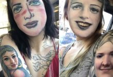 Quando você usa o aplicativo de troca de rosto em sua tatuagem (21 fotos) 14