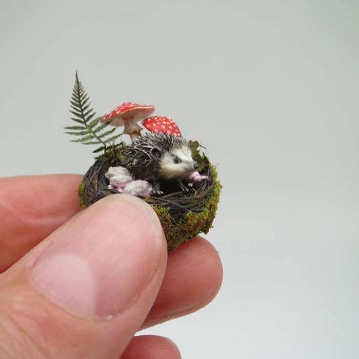 40 animais em miniatura criados pelo renomado artista Fanni Sandor 15
