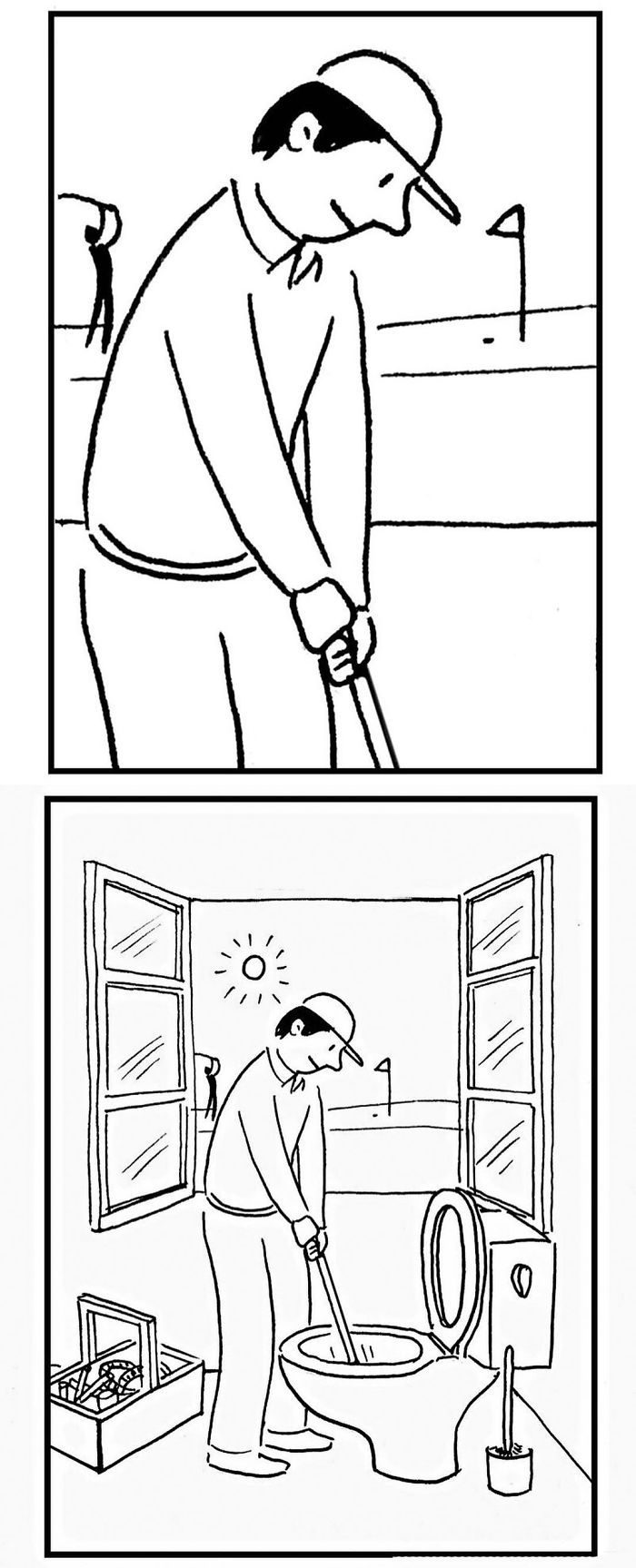 Artista chinês desenha quadrinhos engraçados com reviravoltas surpresa (35 fotos) 15