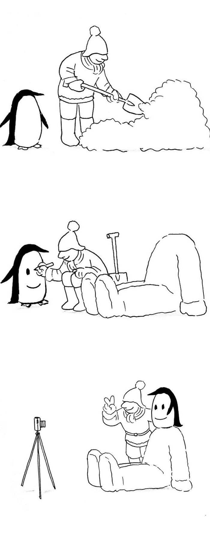 Artista chinês desenha quadrinhos engraçados com reviravoltas surpresa (35 fotos) 18