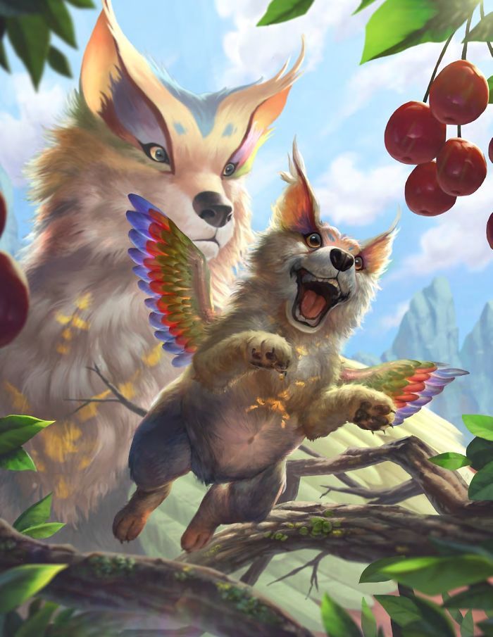 Artista retrata criaturas místicas em sua forma vulnerável, quando ainda eram bebês (30 fotos) 7