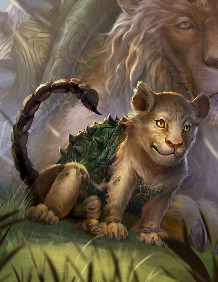 Artista retrata criaturas místicas em sua forma vulnerável, quando ainda eram bebês (30 fotos) 29