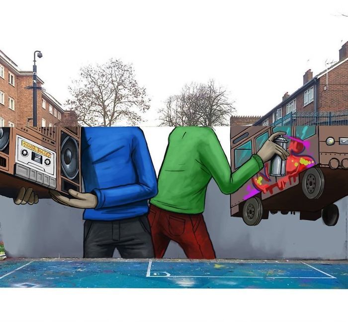Artista sul-africano pinta grafites incríveis que interagem com o ambiente (32 fotos) 4