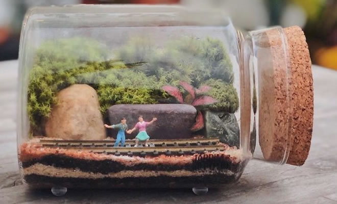 Artistas criam mundos minúsculos em recipientes de vidro (42 fotos)