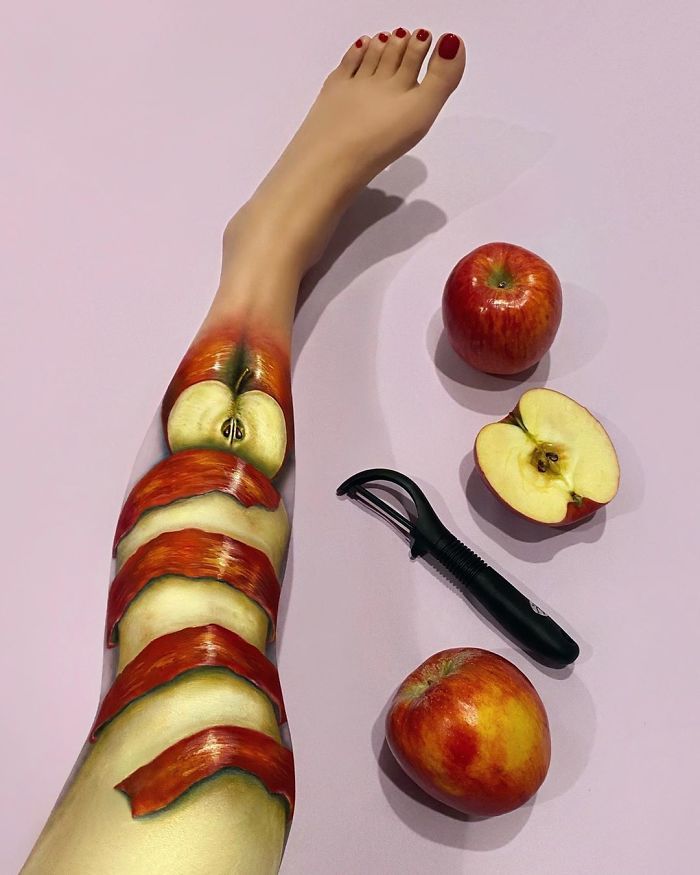 Maquiadora criar ilusões de ótica incrível em pernas e braços (30 fotos) 9