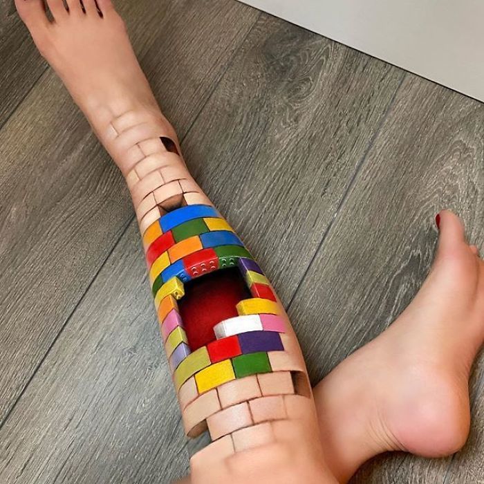 Maquiadora criar ilusões de ótica incrível em pernas e braços (30 fotos) 15
