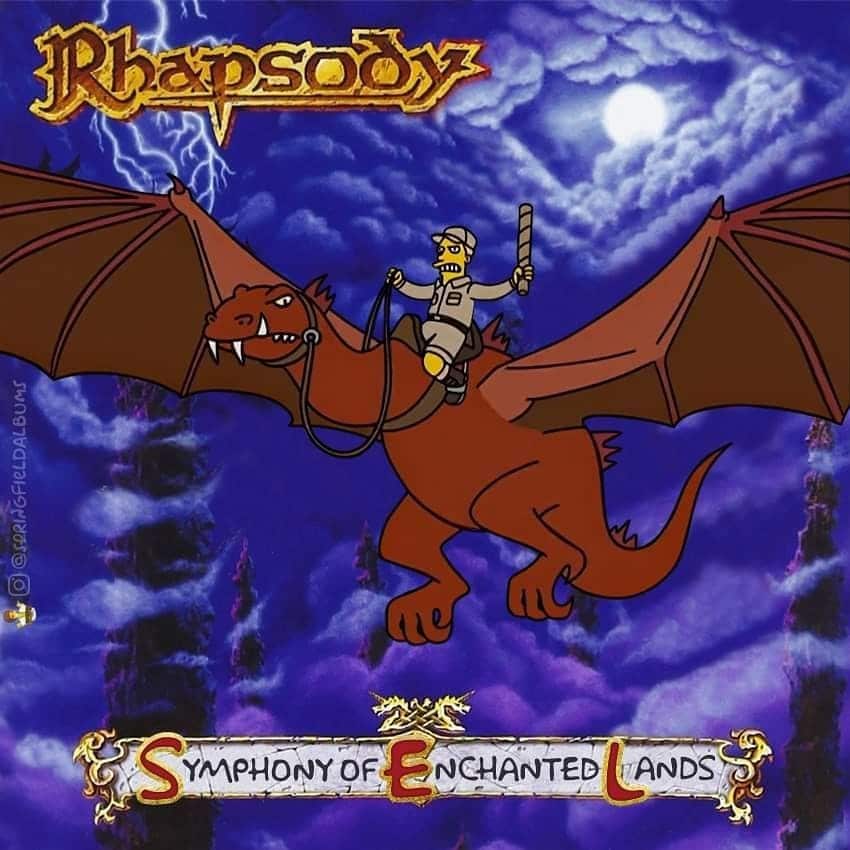 Capas de álbuns de metal divertidamente recriadas com personagens dos Simpsons 20