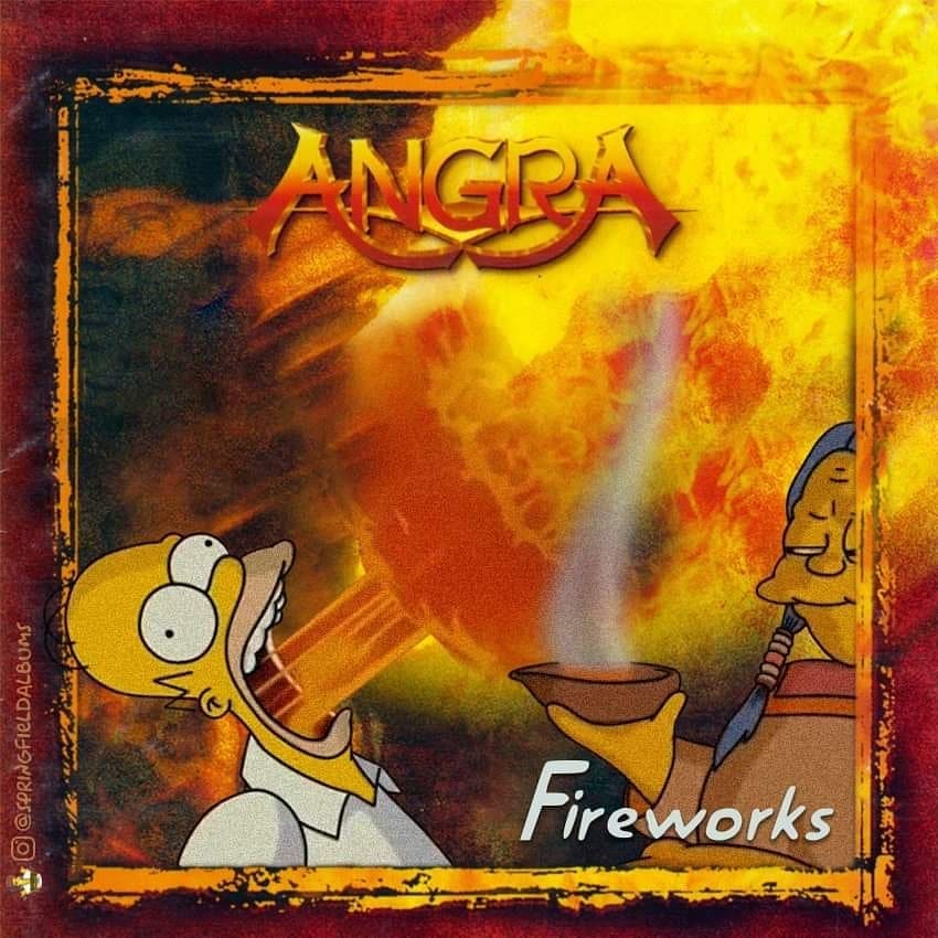 Capas de álbuns de metal divertidamente recriadas com personagens dos Simpsons 44