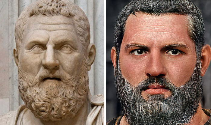 Artista mostra como os imperadores romanos eram na vida real 32