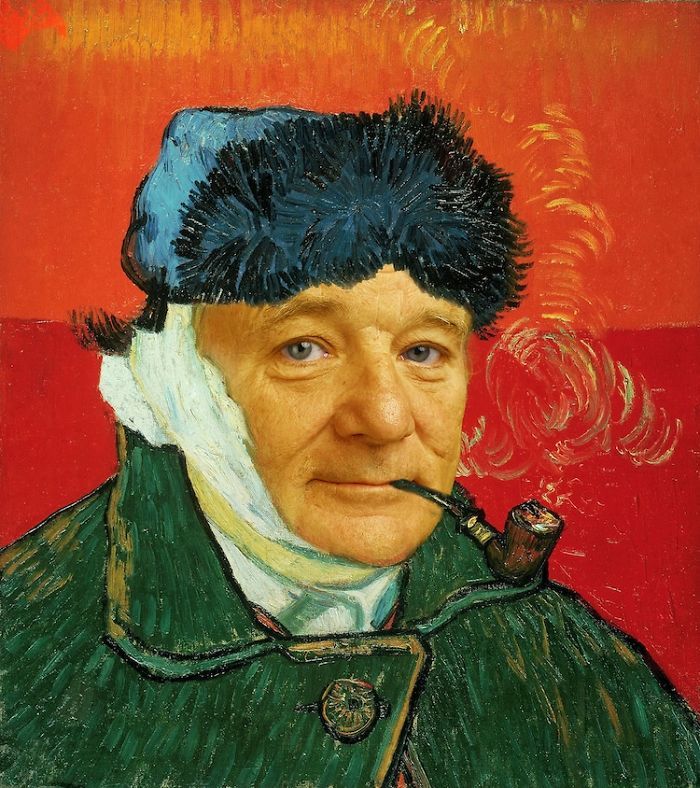 Artista reimagina pinturas icônicas com o rosto de Bill Murray 4