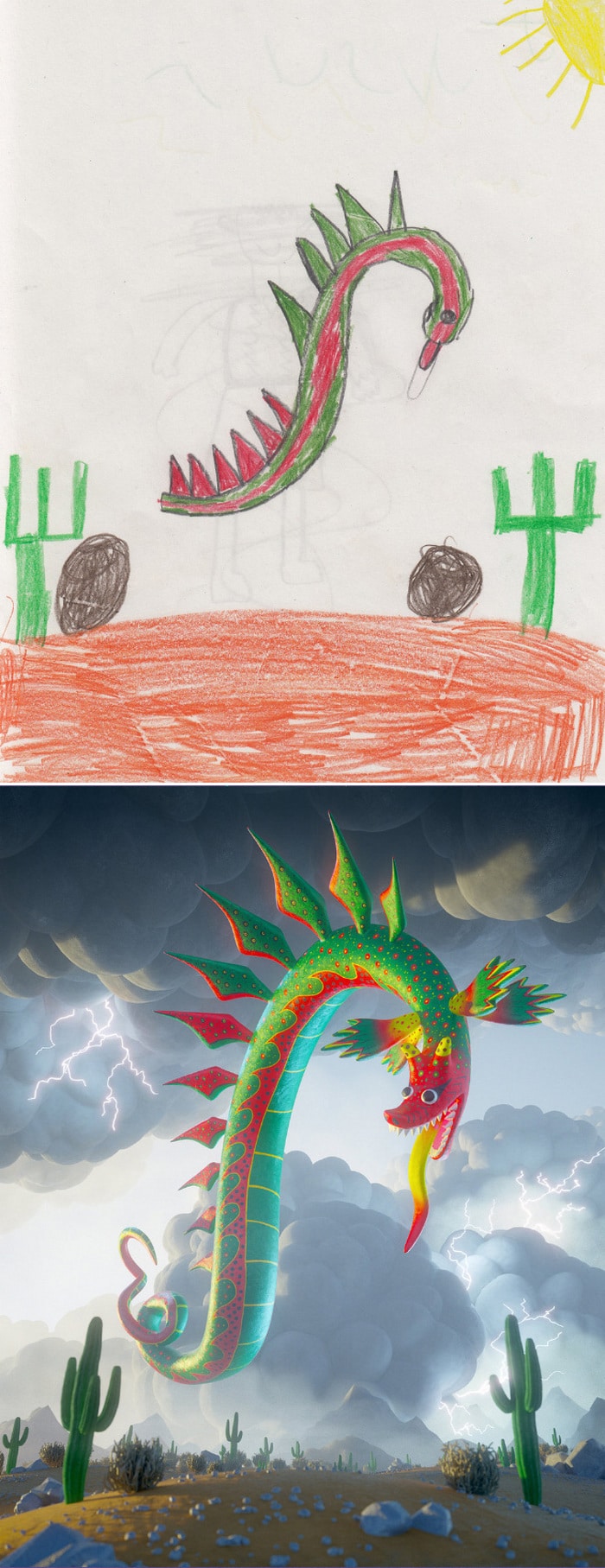 Projeto Monstro - Crianças desenham monstros e artistas recriam com sua arte 1