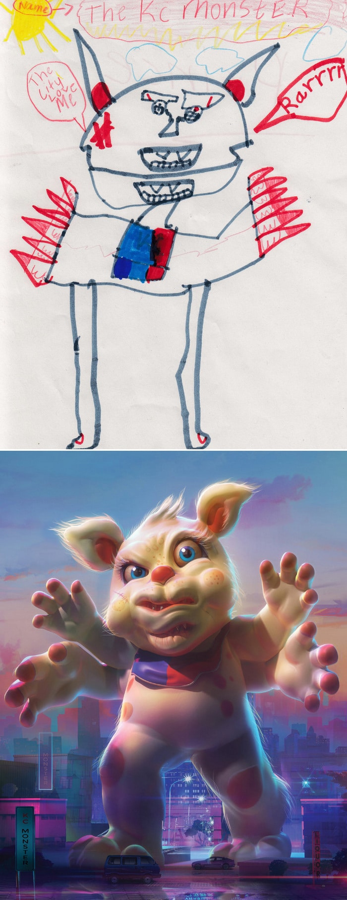 Projeto Monstro - Crianças desenham monstros e artistas recriam com sua arte 2