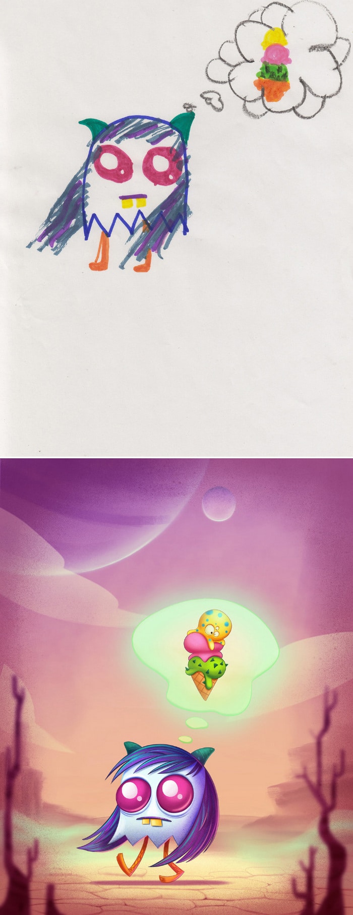 Projeto Monstro - Crianças desenham monstros e artistas recriam com sua arte 7