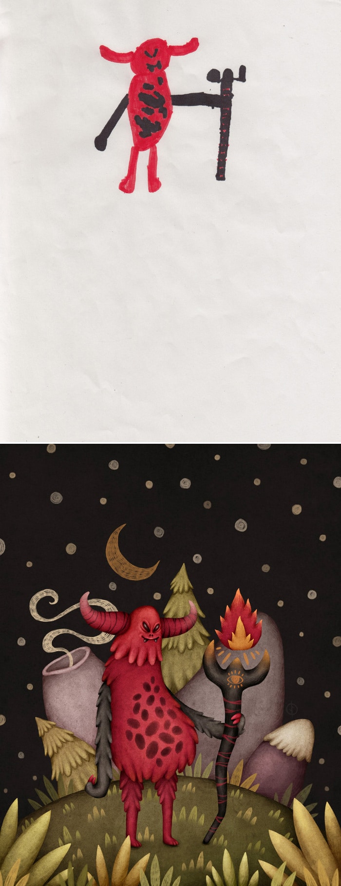 Projeto Monstro - Crianças desenham monstros e artistas recriam com sua arte 15